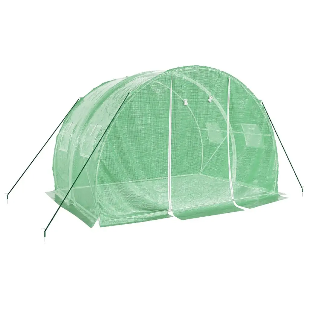 Greenhouse Garden Plant House Steel Frame Green 3x2x2 m 6 m² PE Cover