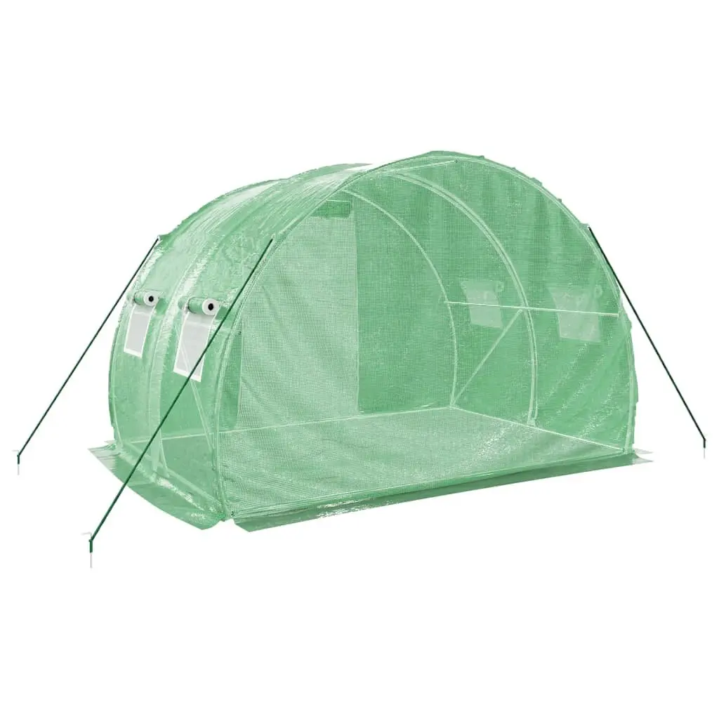 Greenhouse Garden Plant House Steel Frame Green 3x2x2 m 6 m² PE Cover