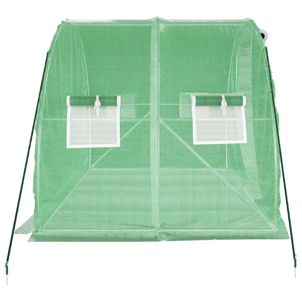 Greenhouse Garden Plant House Steel Frame Green 3x2x2 m 6 m² PE Cover