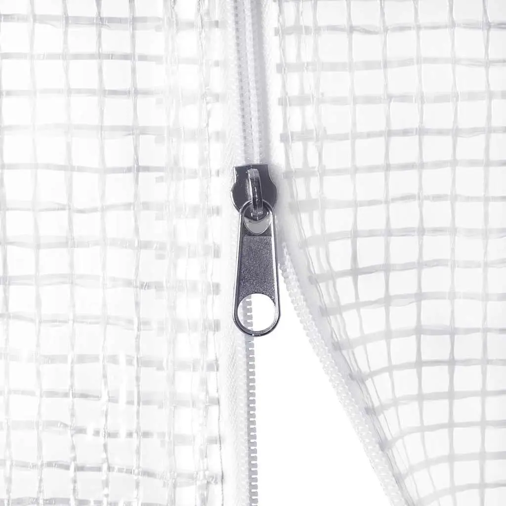 Greenhouse Steel Frame White 3x2x2 m PE Cover with Roll-up Door