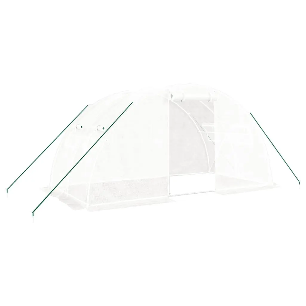 Greenhouse with Steel Frame White 8 m² 4x2x2 m Garden Plant House
