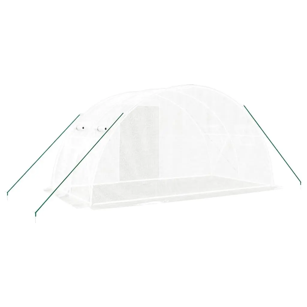 Greenhouse with Steel Frame White 8 m² 4x2x2 m Garden Plant House