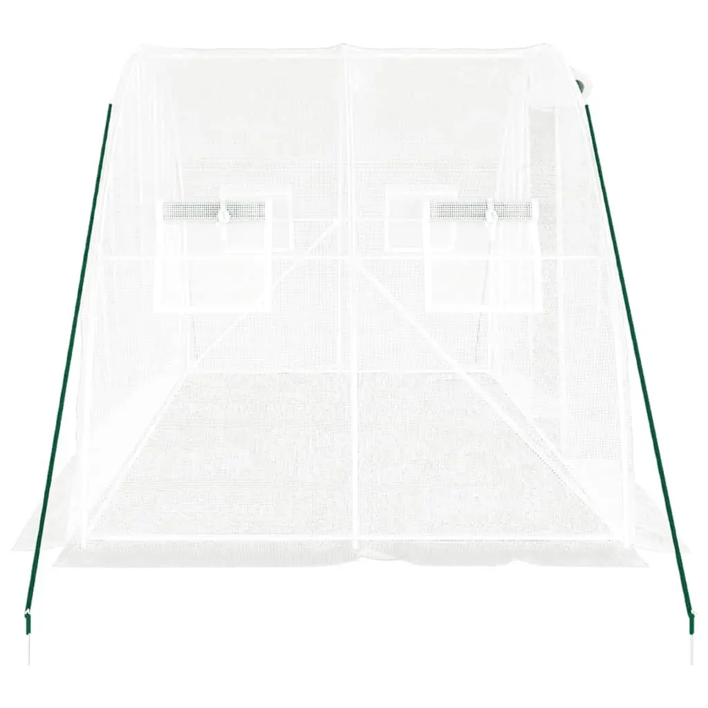 Greenhouse with Steel Frame White 8 m² 4x2x2 m Garden Plant House
