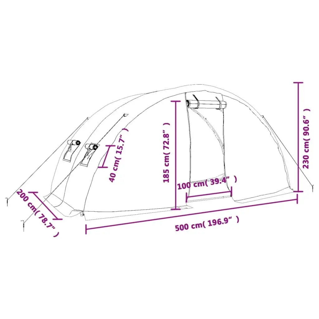 Greenhouse Steel Frame White 10 m² UV-resistant PE Cover