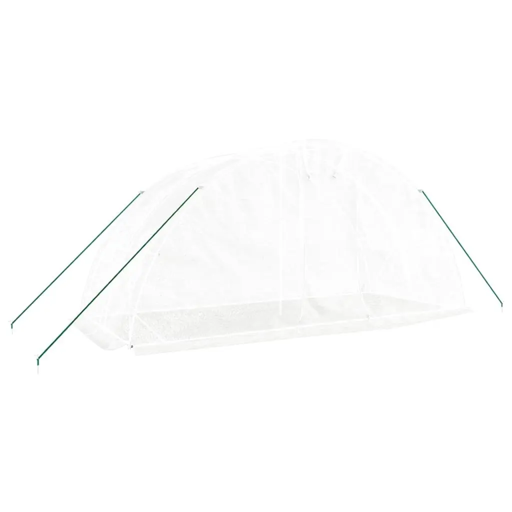 Greenhouse Steel Frame White 10 m² UV-resistant PE Cover