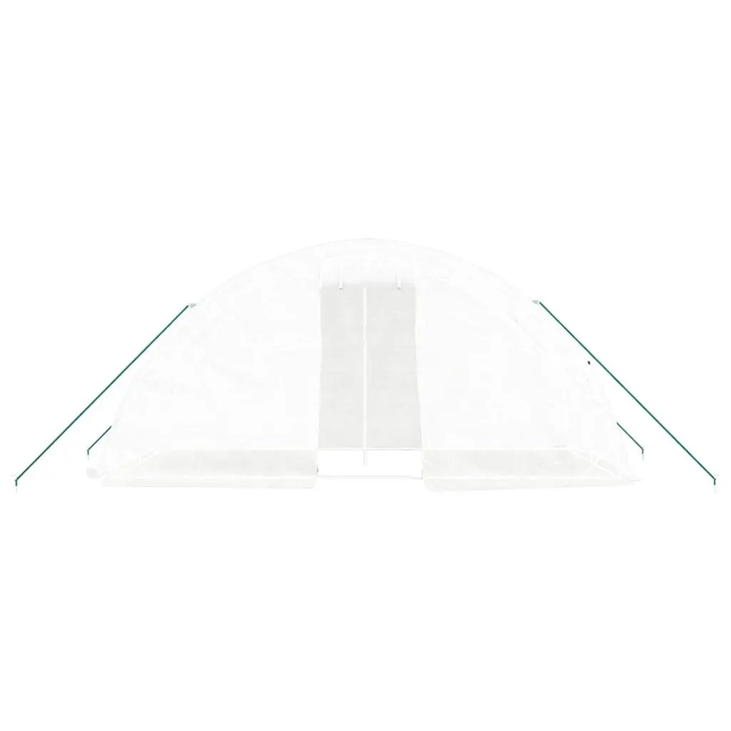 Greenhouse Steel Frame White 10 m² UV-resistant PE Cover