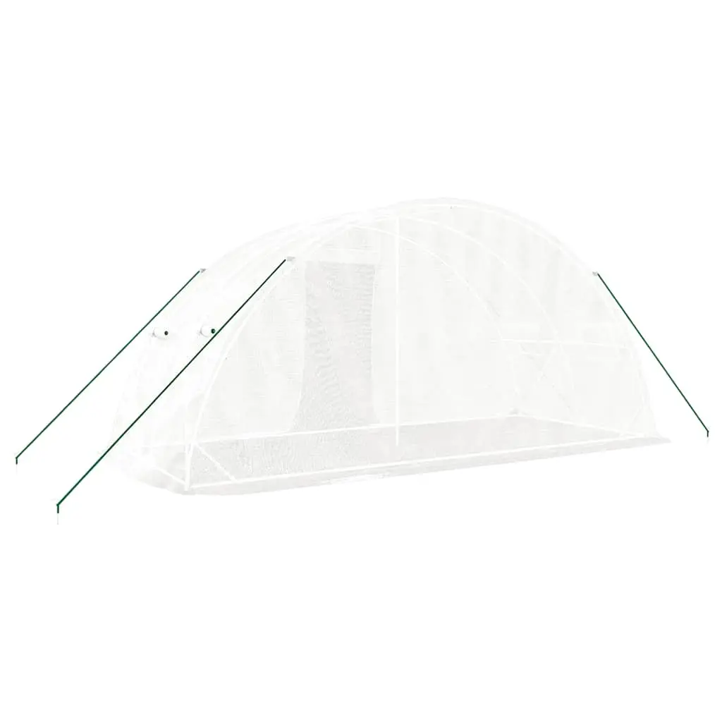 Greenhouse Steel Frame White 10 m² UV-resistant PE Cover
