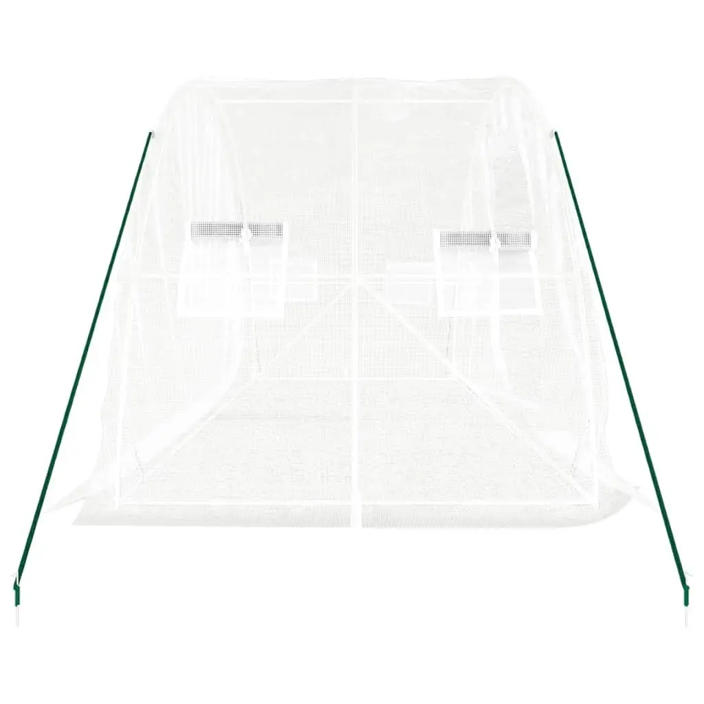 Greenhouse Steel Frame White 10 m² UV-resistant PE Cover