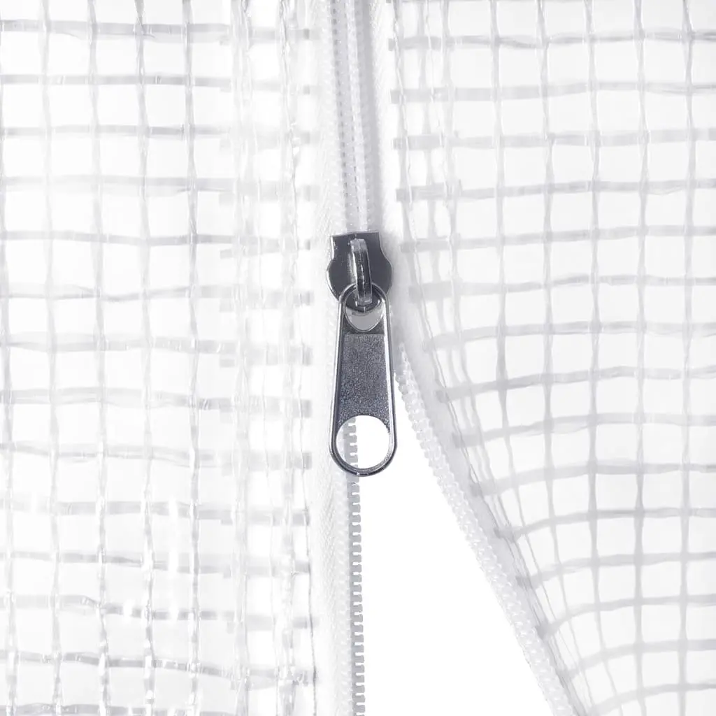 Greenhouse Steel Frame White 10 m² UV-resistant PE Cover
