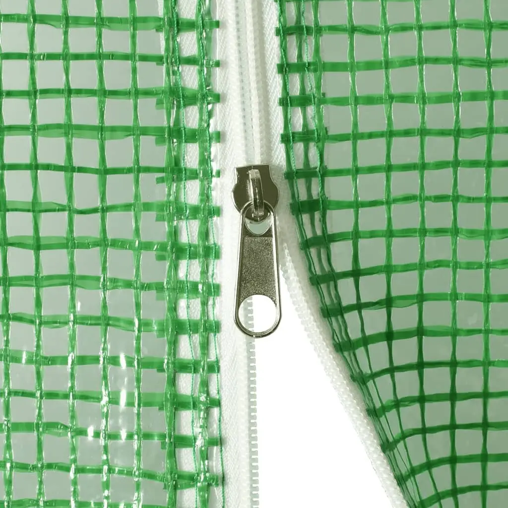 Greenhouse 12m² Steel Frame PE Cover Garden Plant House 6x2x2.85m Green