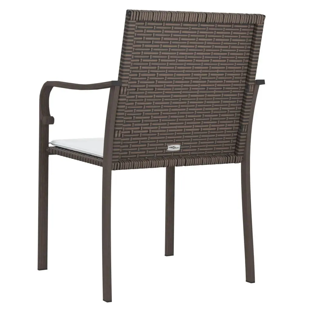 Outdoor Chairs with Cushions 2 pcs Garden Patio Seating Brown 56x59x84 cm