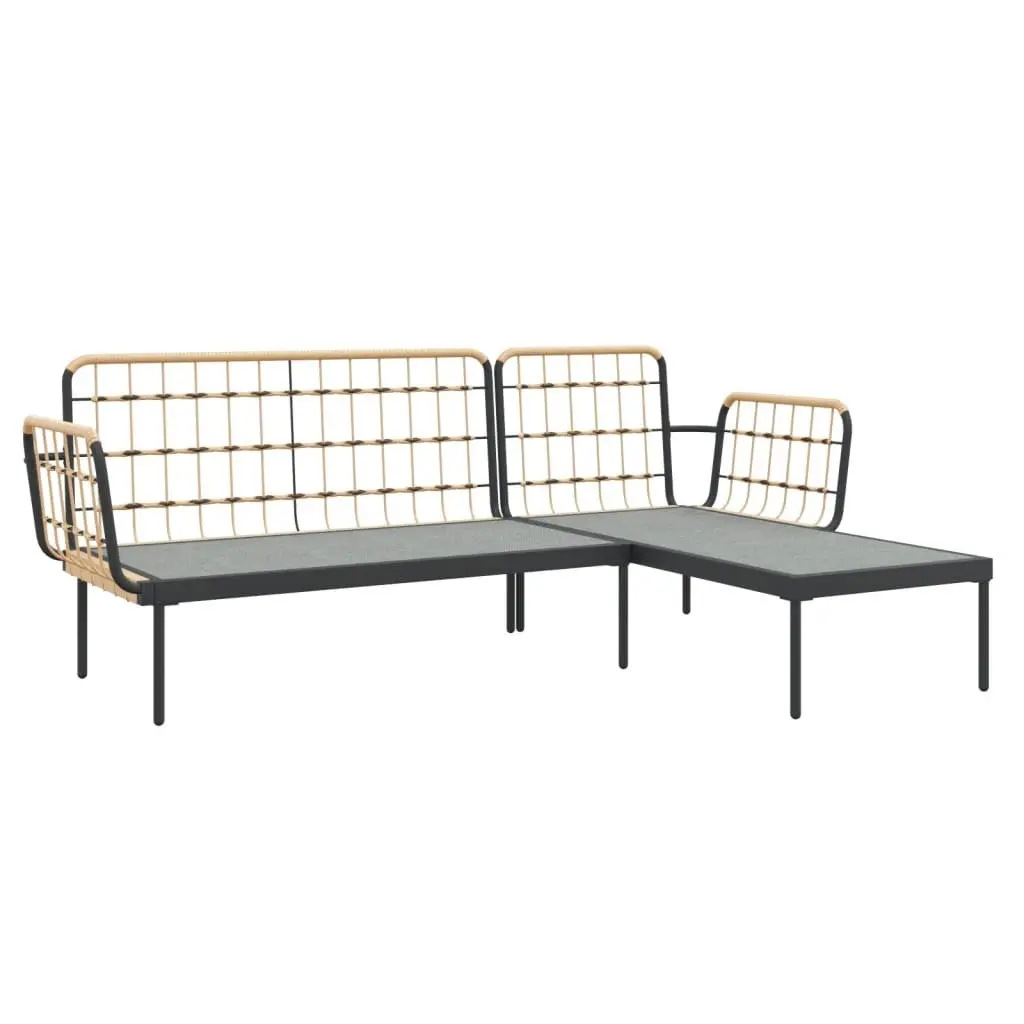 Garden Lounge Set 3 Piece Outdoor Furniture Patio Sofa Rattan Chair Table