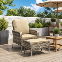 Your New Favorite Outdoor Lounge Chair with Footstool