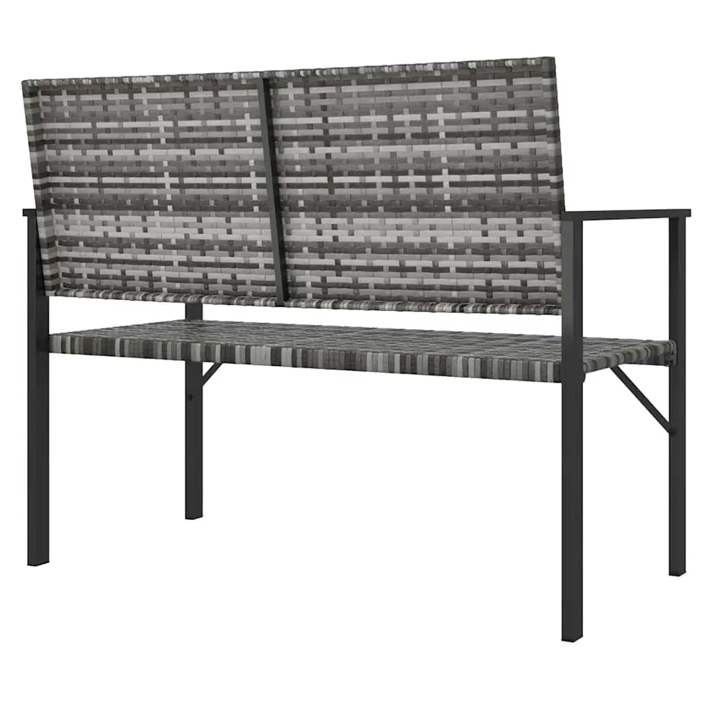 2-Seater Garden Bench Outdoor Furniture with Backrest and Armrests Grey