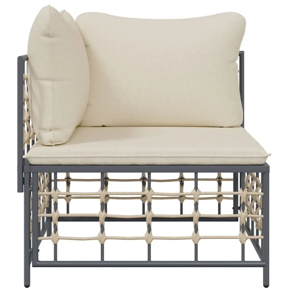 Garden Corner Sofa Outdoor Sectional Rattan Seating with Cushions Modular