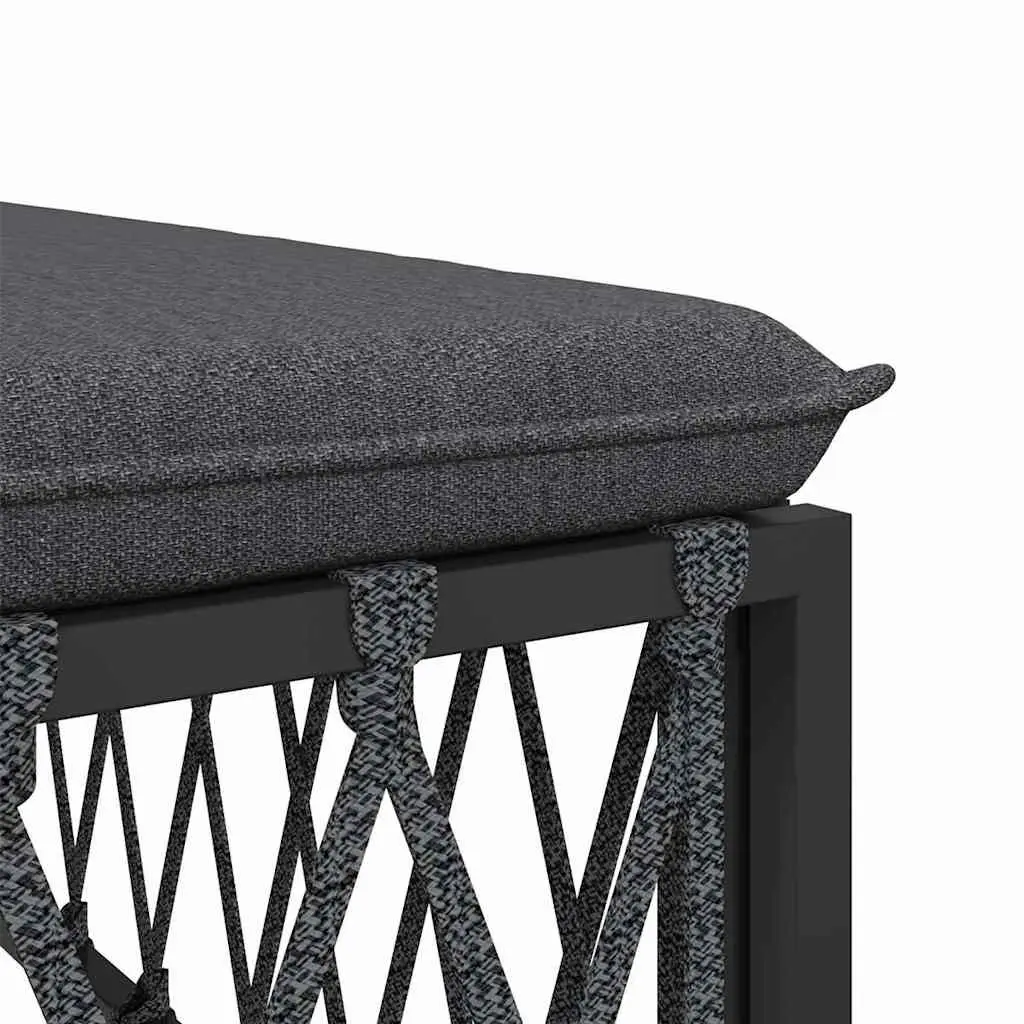 Outdoor Corner Sofa Garden Sectional Seating with Cushions Anthracite Woven