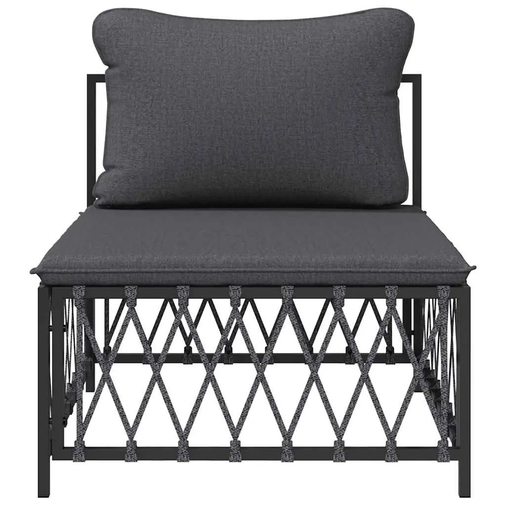 Garden Middle Sofa Modular Outdoor Sectional Unit Anthracite