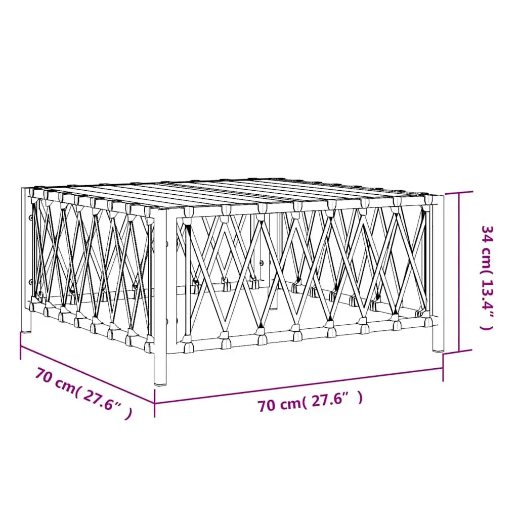 Anthracite Garden Table 70x70x34 cm