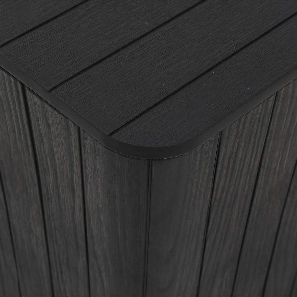 Garden Storage Table Removable Lid Black
