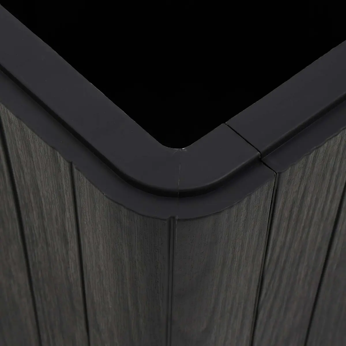 Garden Storage Table Removable Lid Black
