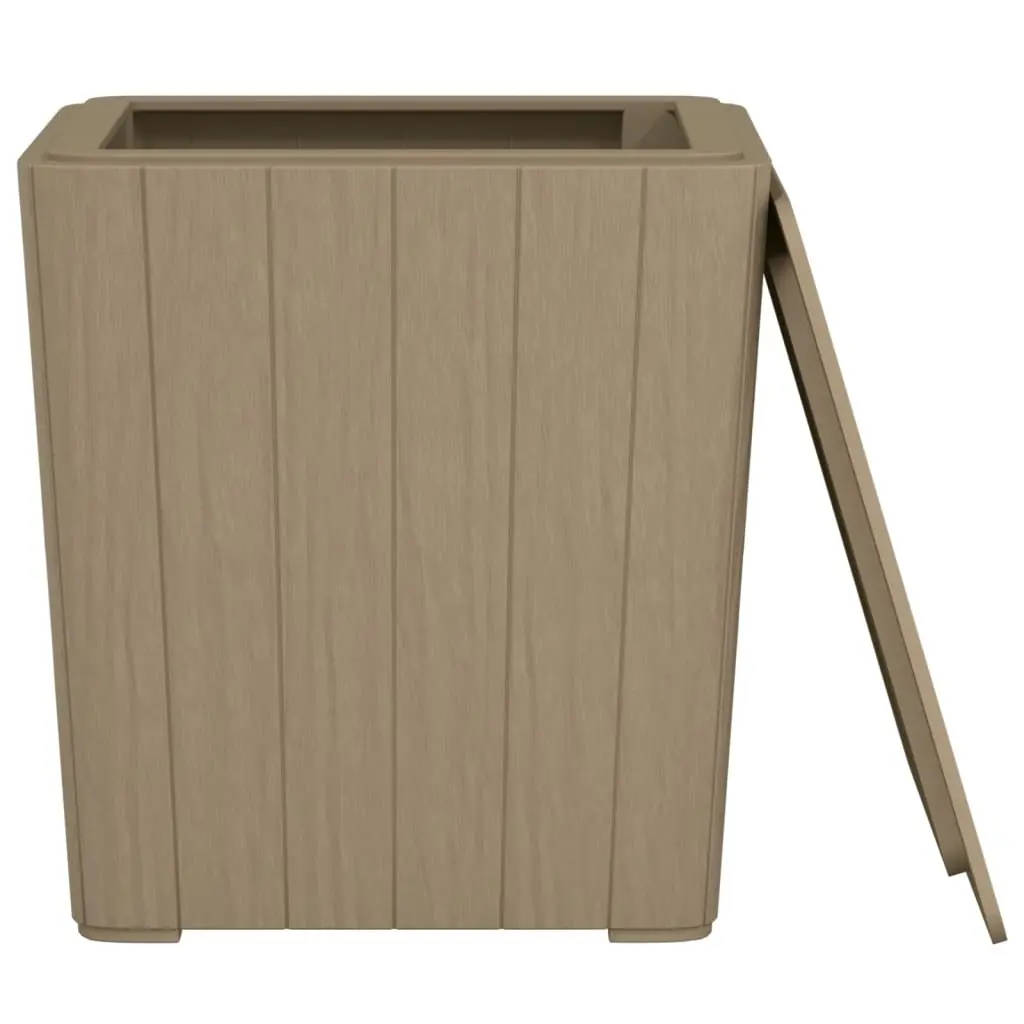 Garden Storage Table Removable Lid Brown