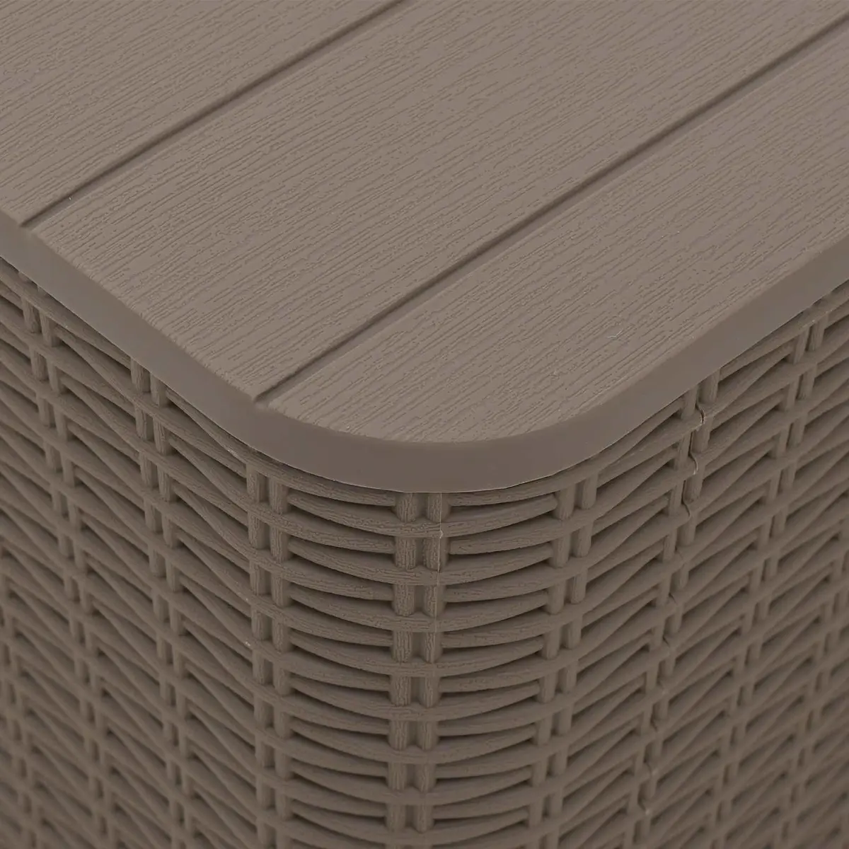 Garden Storage Table Removable Lid Light Brown