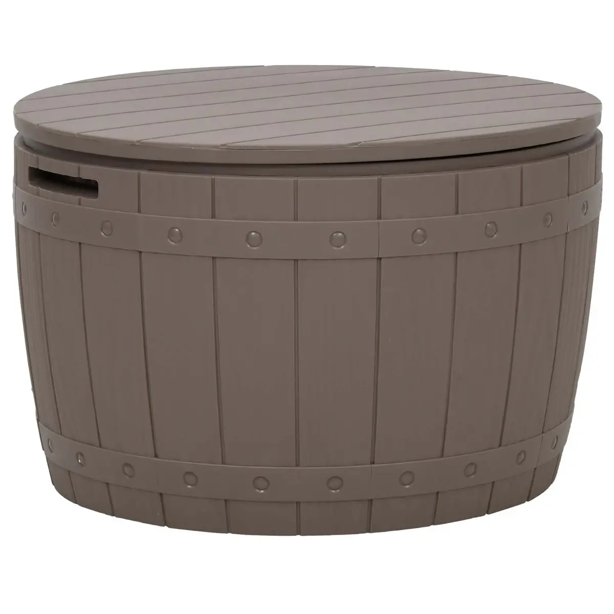 Outdoor Storage Bench Table 3-in-1 Brown Polypropylene Garden Organiser