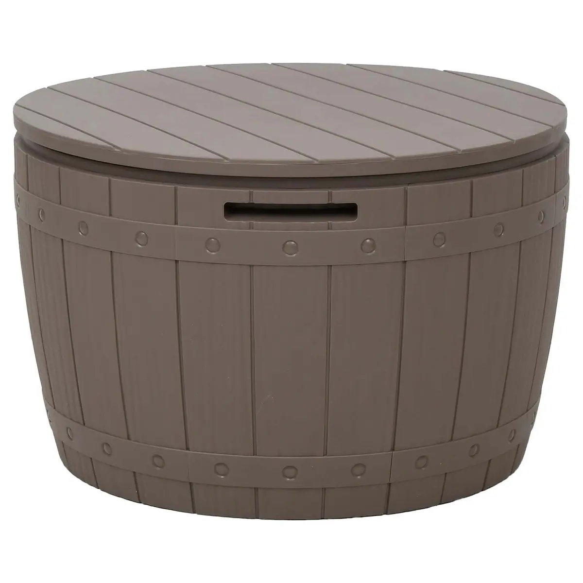 Outdoor Storage Bench Table 3-in-1 Brown Polypropylene Garden Organiser