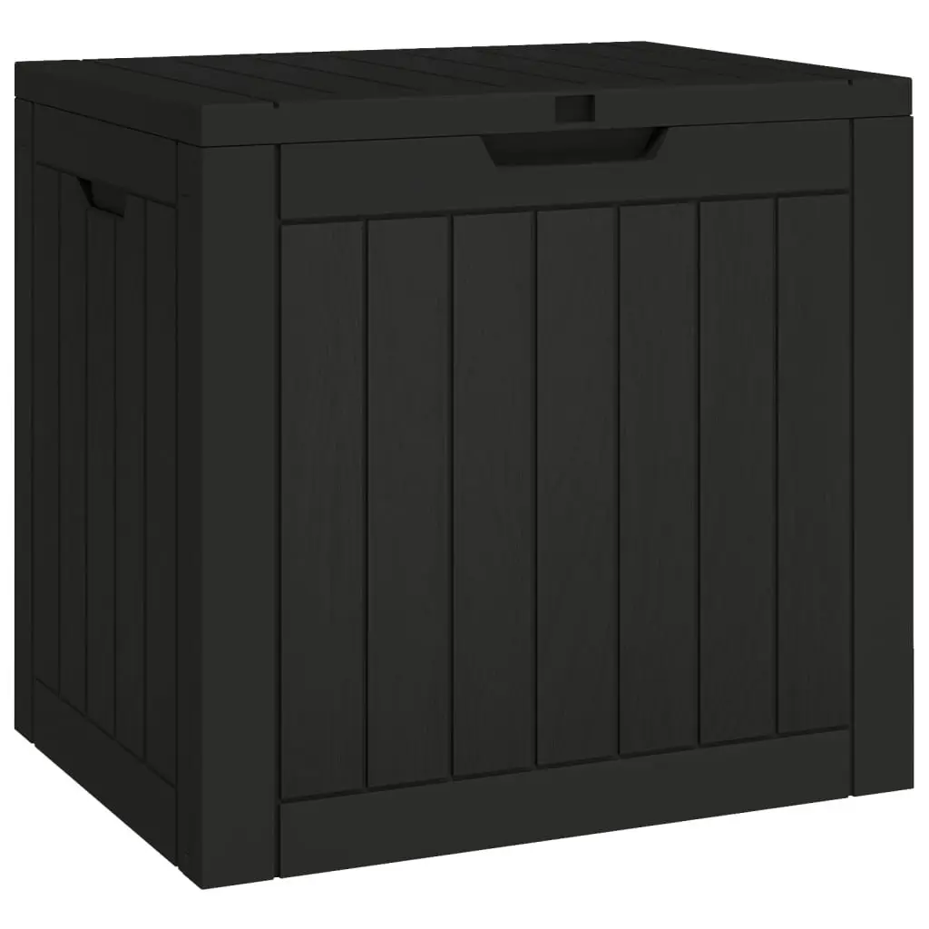 Garden Storage Box Durable Polypropylene Black 118L Outdoor Furniture