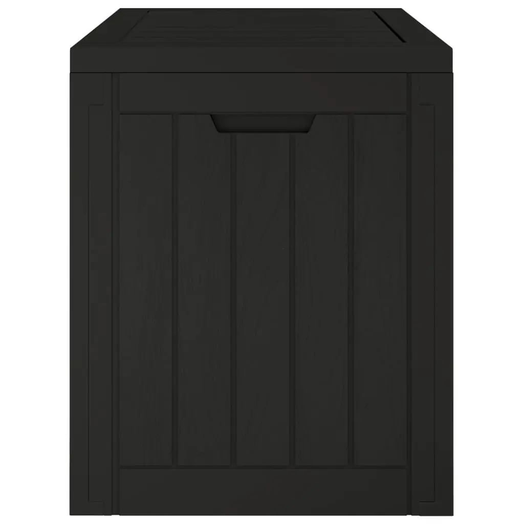 Garden Storage Box Durable Polypropylene Black 118L Outdoor Furniture