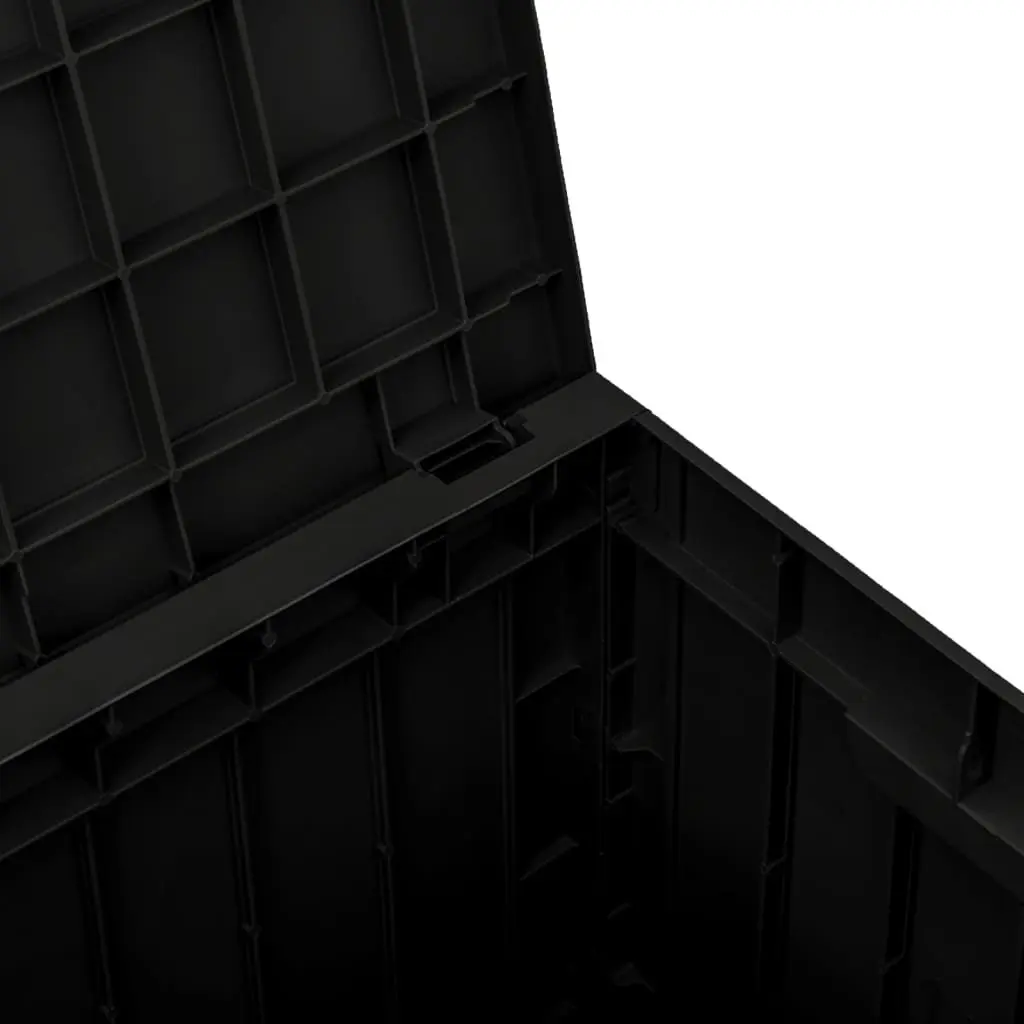 Garden Storage Box Durable Polypropylene Black 118L Outdoor Furniture