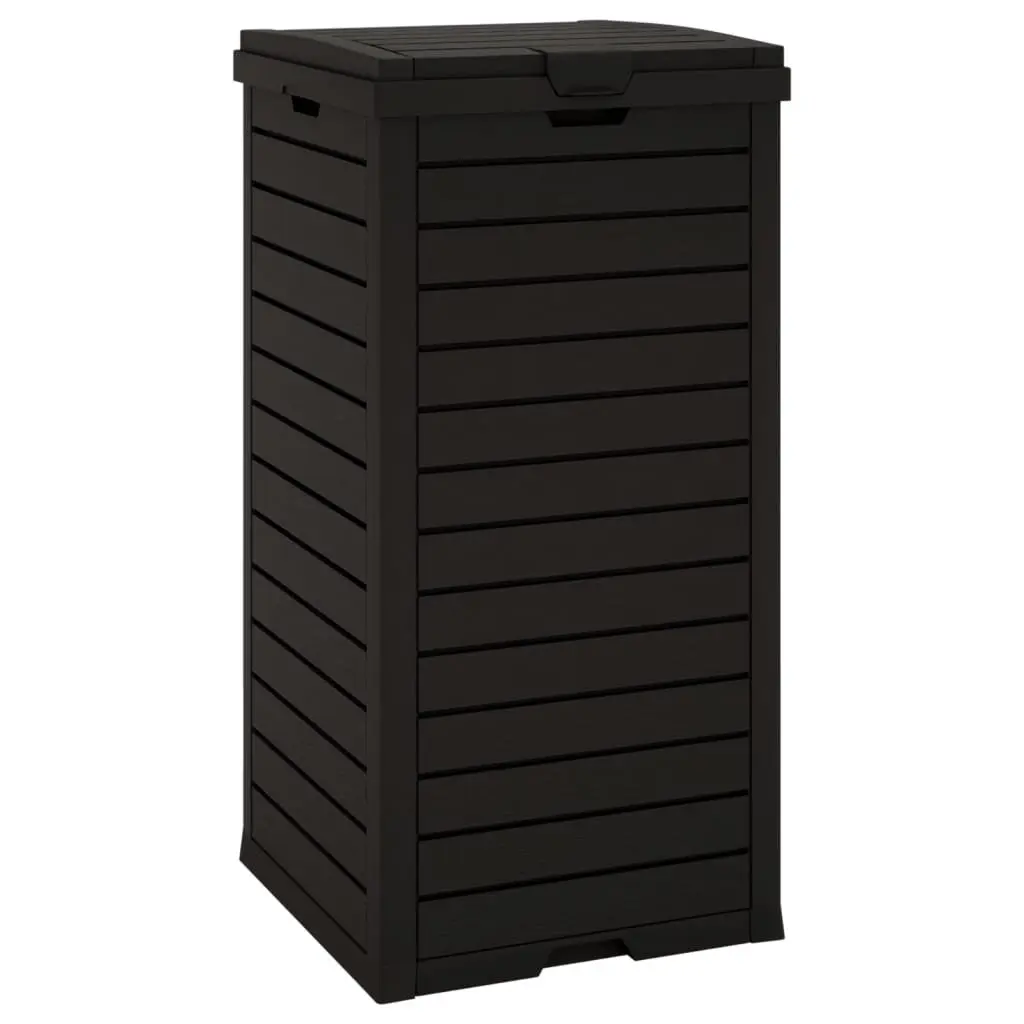 Outdoor Garbage Bin Double Lid Black 41x41x86cm 118L