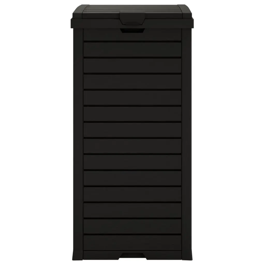 Outdoor Garbage Bin Double Lid Black 41x41x86cm 118L