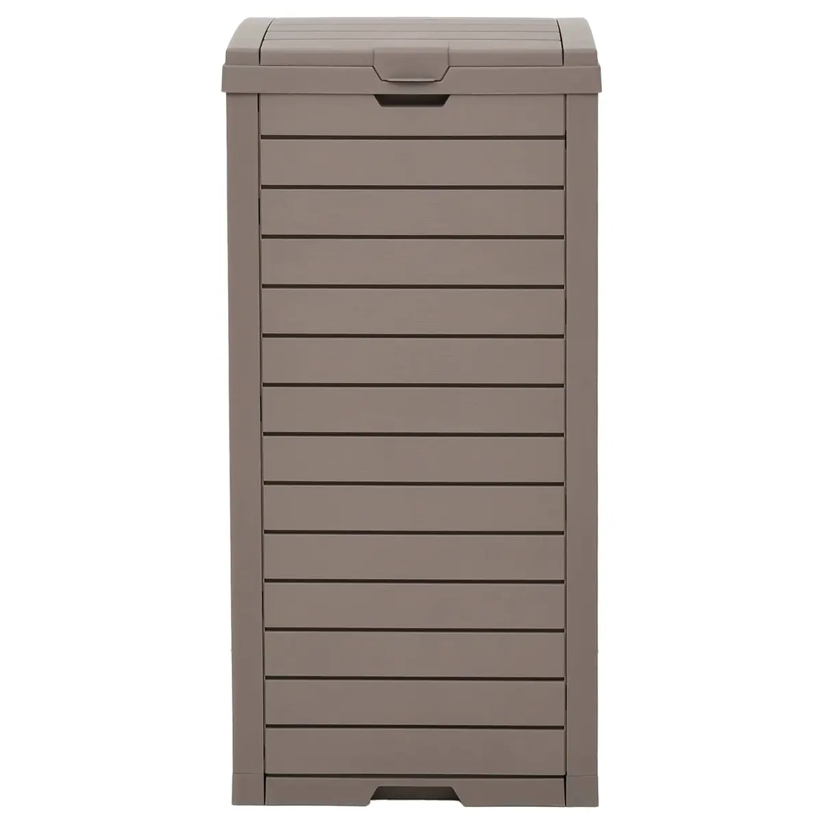 Brown Outdoor Garbage Bin 118L Double Lid Polypropylene with Removable Fluid Tray