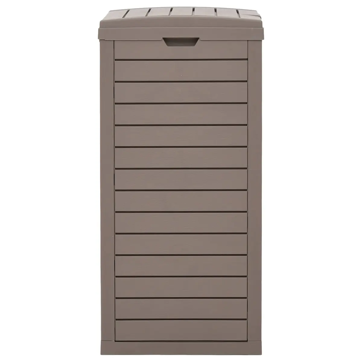 Brown Outdoor Garbage Bin 118L Double Lid Polypropylene with Removable Fluid Tray