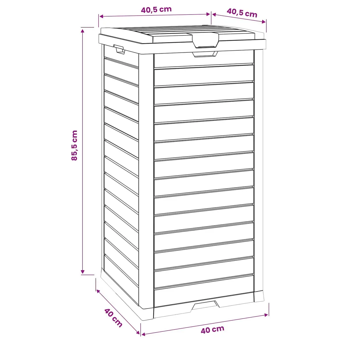 Brown Outdoor Garbage Bin 118L Double Lid Polypropylene with Removable Fluid Tray