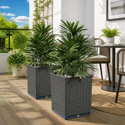 Friendly and Stylish Black Planters, Set of 2, 30x30x37cm