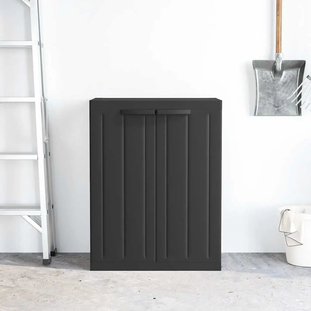 Outdoor Storage Cabinet Lockable Black 65x37x85cm