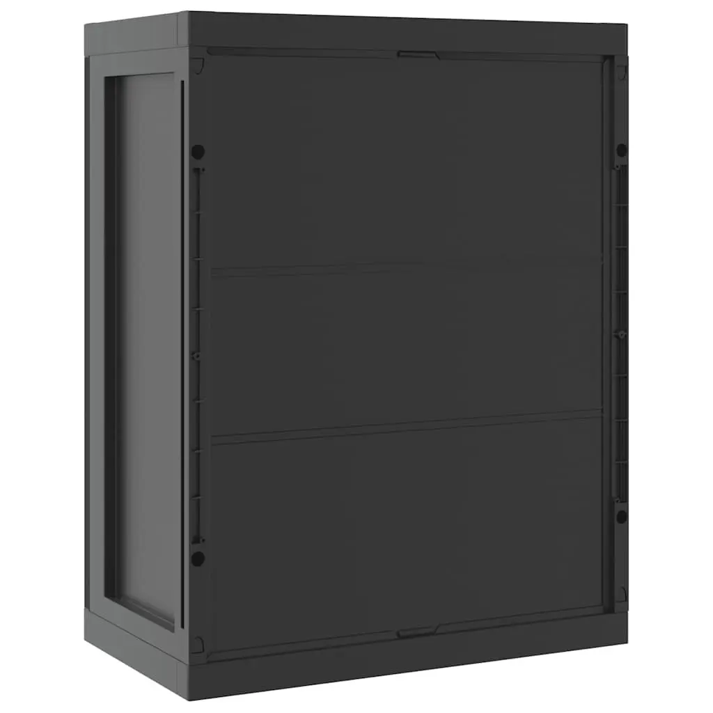 Outdoor Storage Cabinet Lockable Black 65x37x85cm