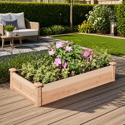 Friendly Solid Wood Garden Bed 120x60x25 cm with Liner