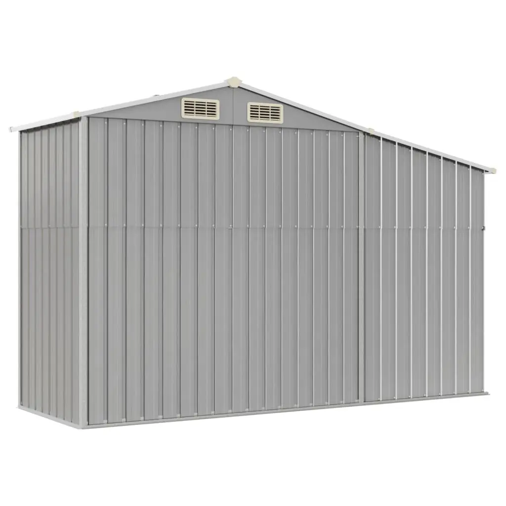 Garden Shed Grey Metal Storage Galvanised Steel 277x93x179cm