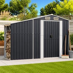 Your Ideal Anthracite Garden Shed 277x93x179cm in Steel