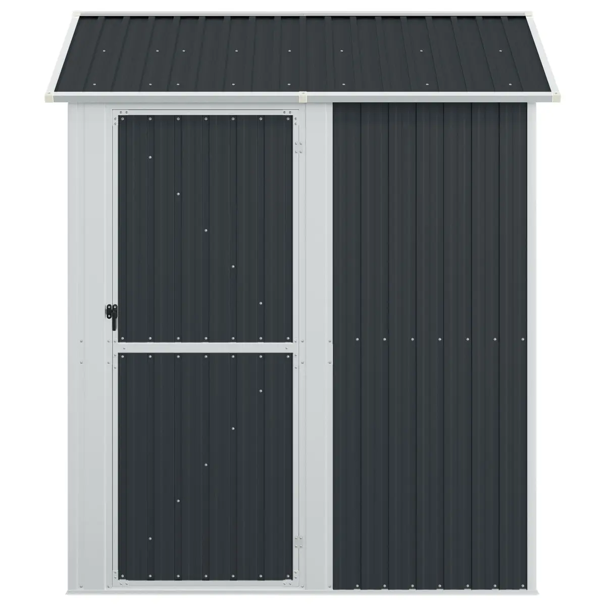 Garden Shed Galvanised Steel Anthracite 192x152.5x237 cm Outdoor Storage Tool