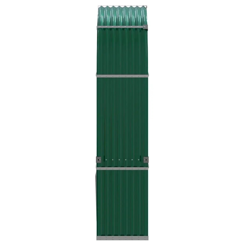 Log Holder Green Steel Galvanised Weather Resistant 120W x 45D x 210H cm