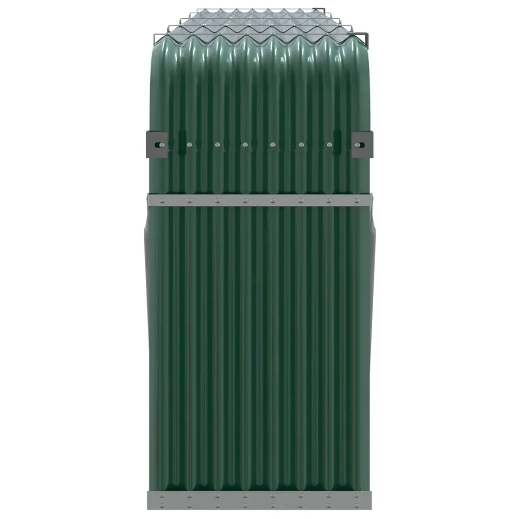 Log Holder Galvanised Steel Green 300 x 45 x 100 cm