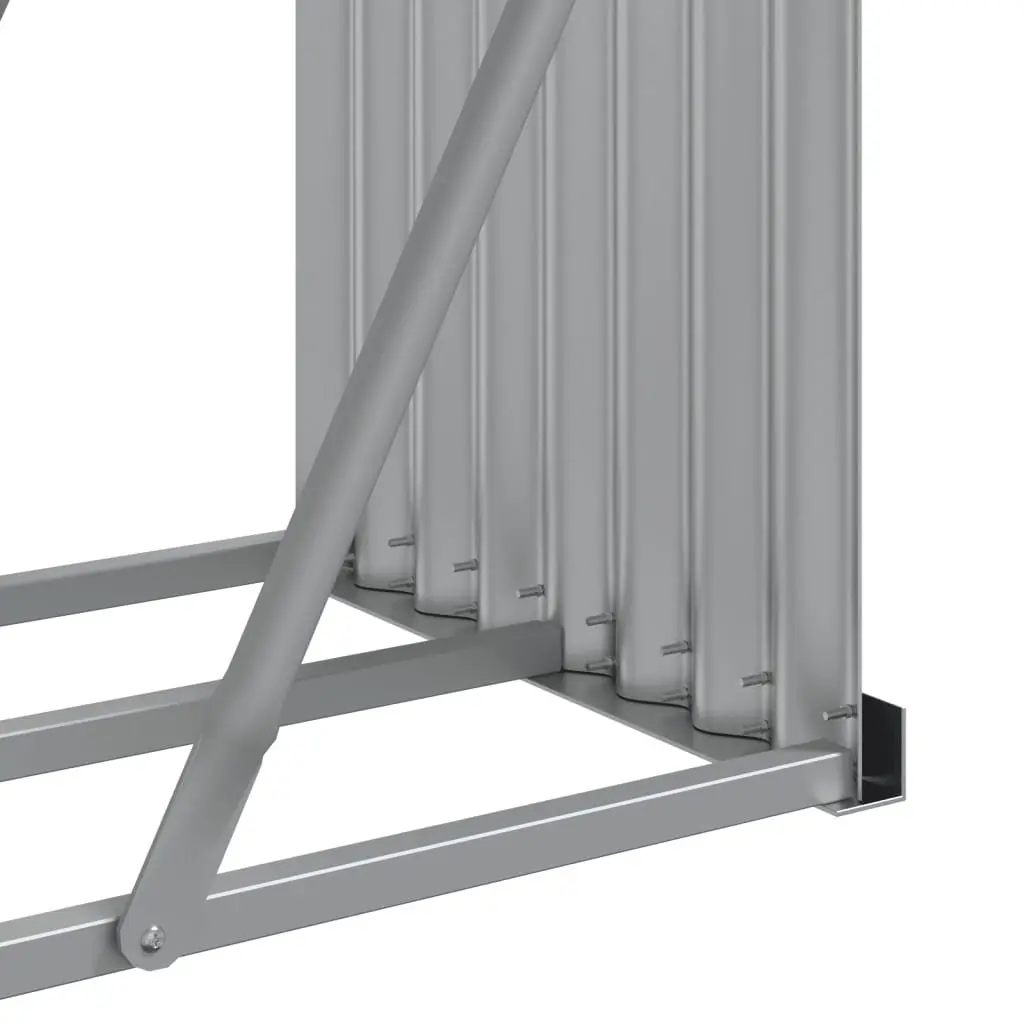Log Holder Galvanised Steel Green 300 x 45 x 100 cm