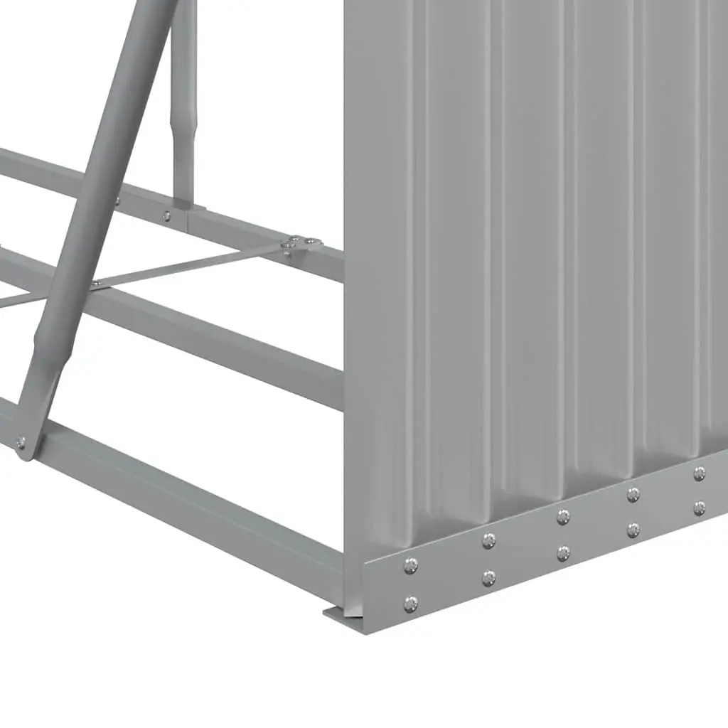 Log Holder Rack Galvanised Steel 180x45x100 cm Outdoor Firewood Storage