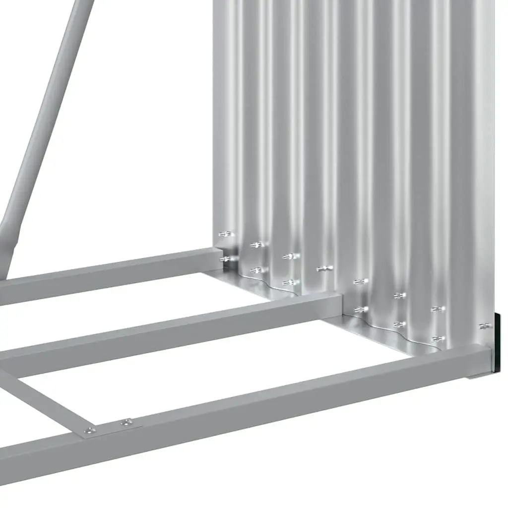 Log Holder Anthracite Steel Indoor Outdoor Fireplace Wood Storage Rack 80L x 45W x 190H cm