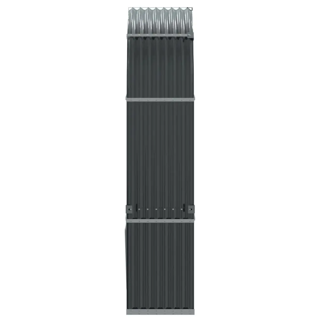 Log Holder Galvanised Steel Anthracite 120x45x210 cm