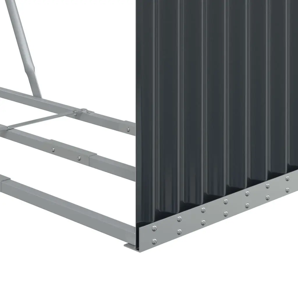 Log Holder Galvanised Steel Anthracite Indoor Outdoor 120 x 45 x 100 cm